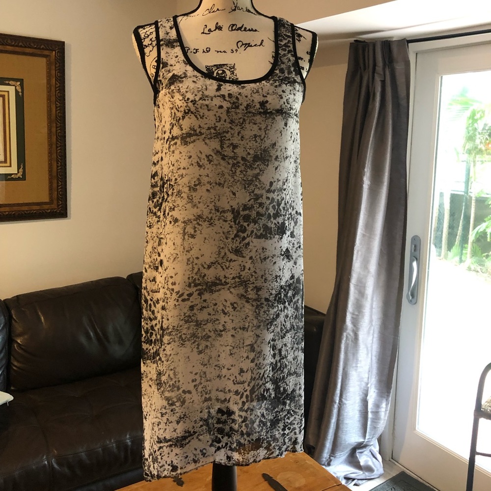 Kenneth Cole black & white printed dress